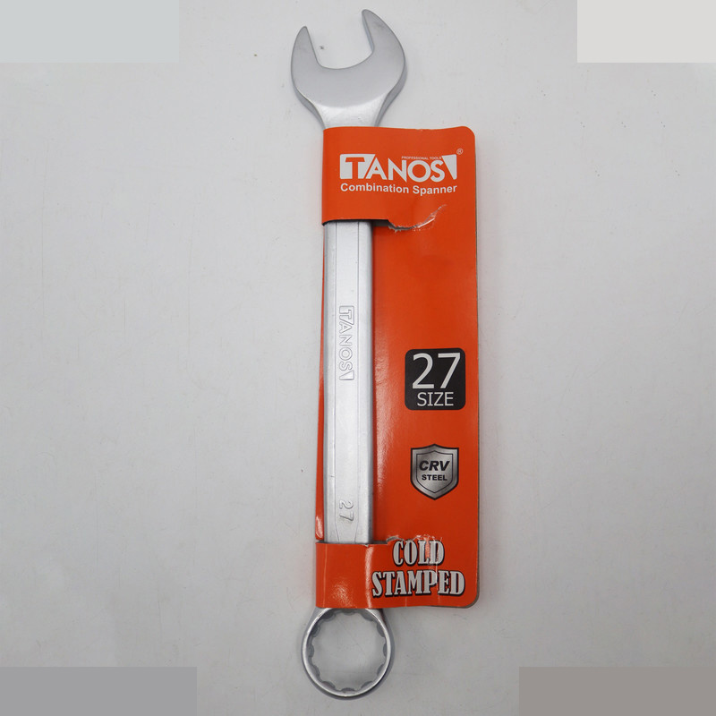 آچار یکسر تخت و یکسر رینگی تانوس مدل SMT-TAKHT RING-27MM-TANOS سایز 27 میلی متر