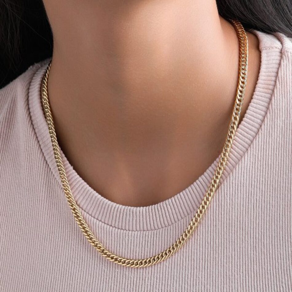 زنجیر طلا 18 عیار زنانه کارتیر کد 545 گرم سایز 50