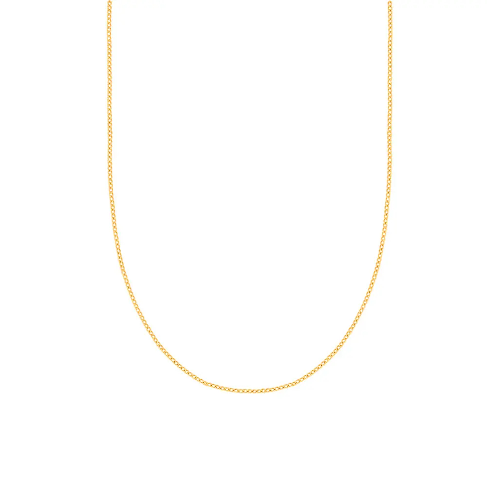 زنجیر طلا 18 عیار زنانه کارتیر 1 میلی متری سایز 40 کد 421