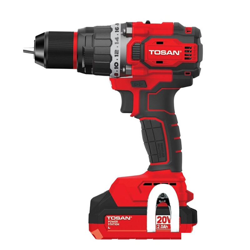 دریل پیچ گوشتی چکشی براشلس 13 میلی متری 20 ولت توسن مدل 9620BHS