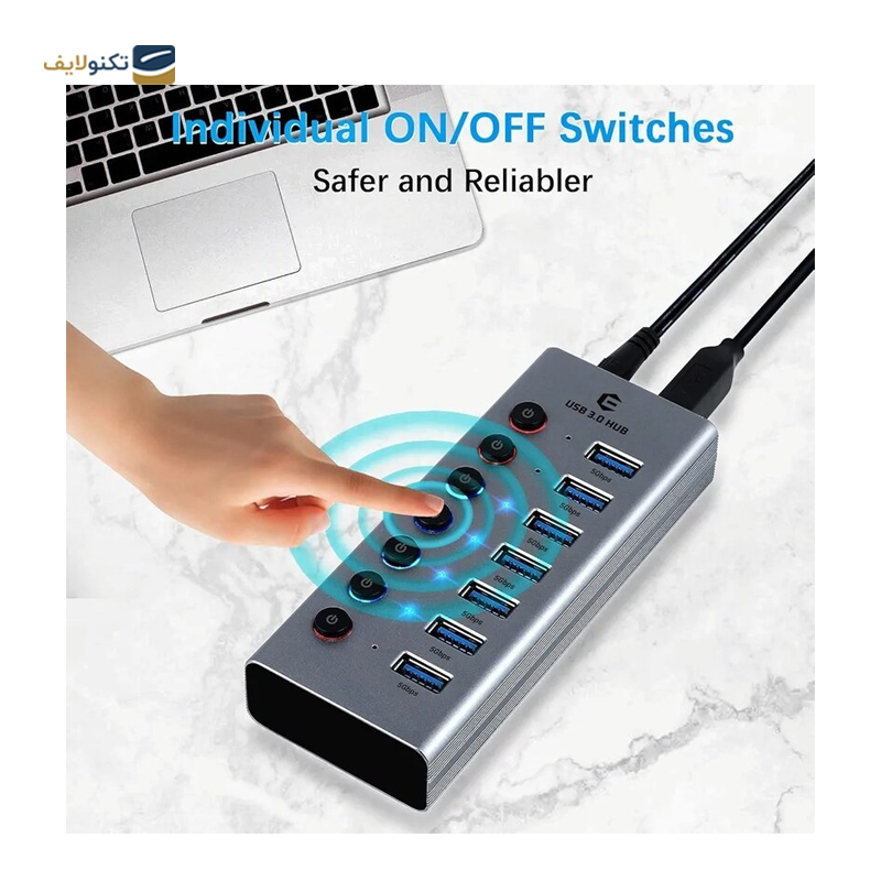 gallery-هاب USB 3 یوگرین 7 پورت مدل CM481 90307 آداپتور EU copy.png gallery-هاب USB 3 یوگرین 7 پورت مدل CM481 90307 آداپتور EU copy.png