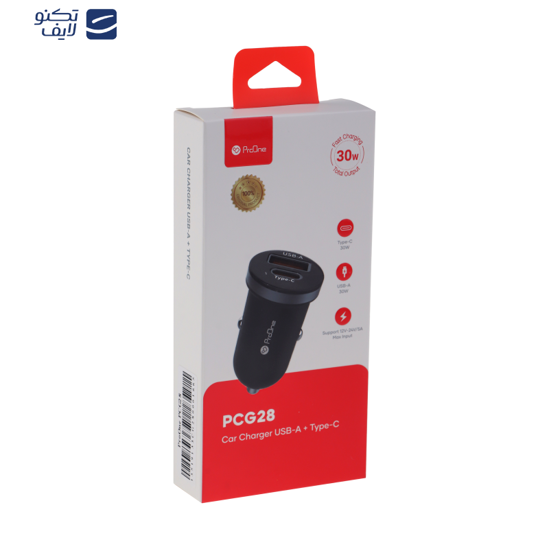 شارژر فندکی 30 وات پرووان مدل PCG28 شارژر فندکی 30 وات پرووان مدل PCG28