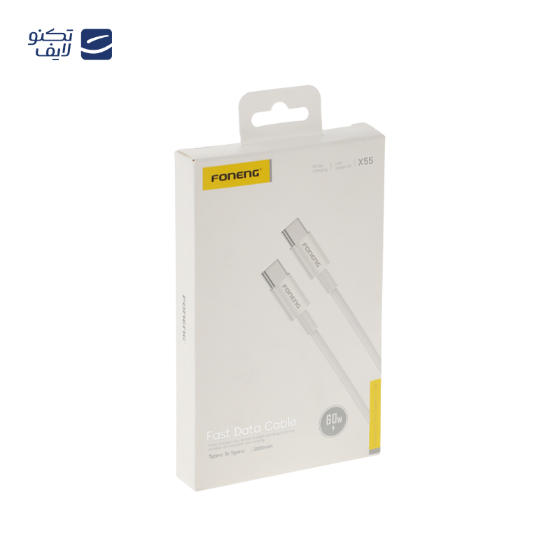 کابل USB-C فوننگ مدل X55 طول 2 متر کابل USB-C فوننگ مدل X55 طول 2 متر