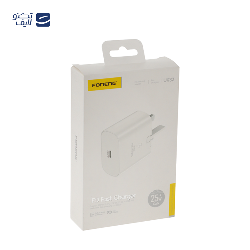 شارژر دیواری 25 وات فوننگ مدل UK32 شارژر دیواری 25 وات فوننگ مدل UK32