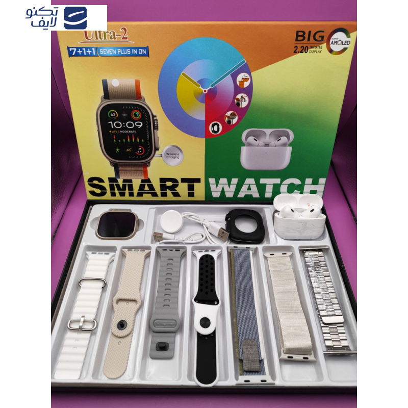 ساعت هوشمند مدل Ultra-2 Seven Plus in On به همراه هدفون ساعت هوشمند مدل Ultra-2 Seven Plus in On به همراه هدفون