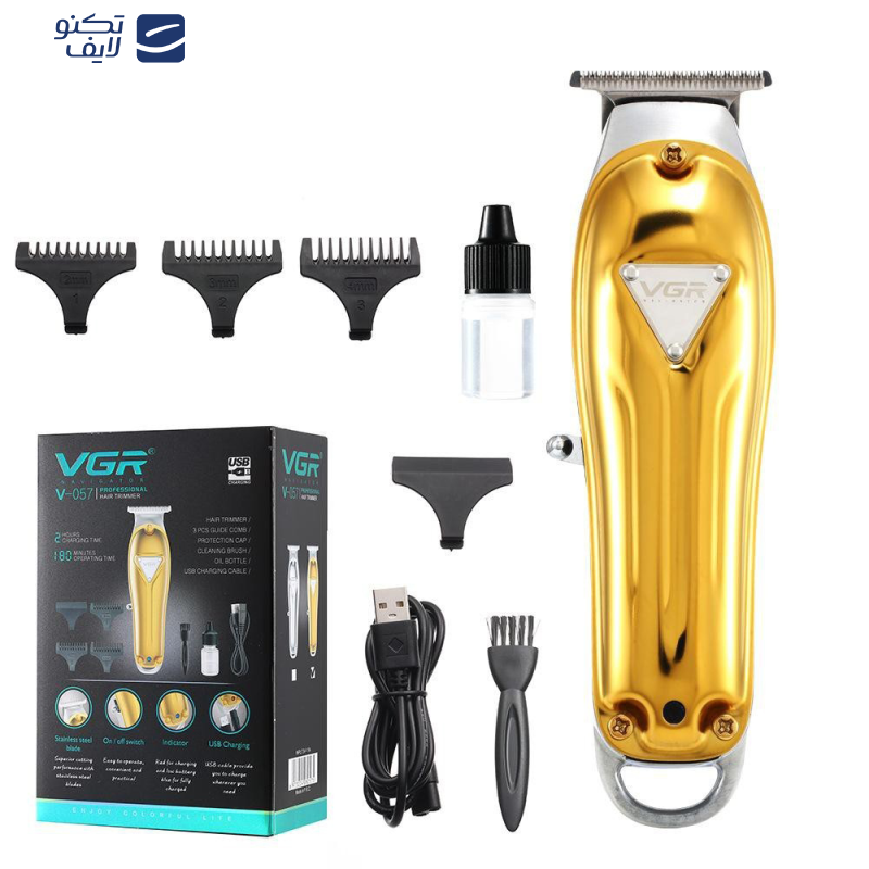 ماشین اصلاح موی سر و صورت وی جی ار مدل V-057 ماشین اصلاح موی سر و صورت وی جی ار مدل V-057