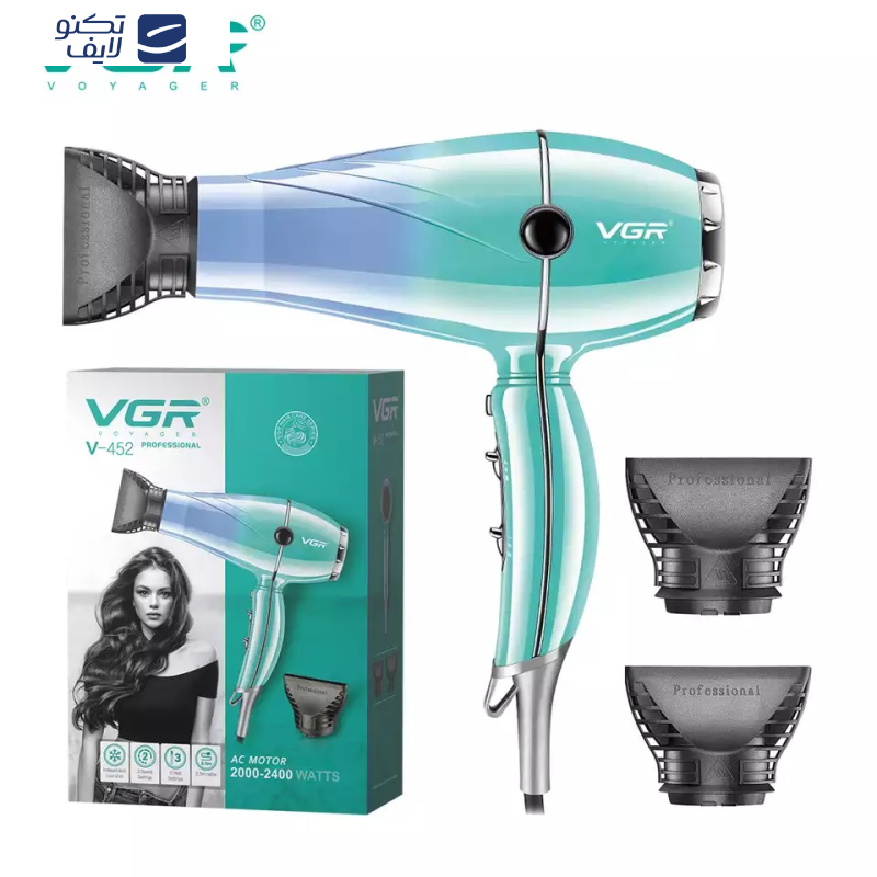 سشوار حرفه ای وی جی ار مدل V-452 سشوار حرفه ای وی جی ار مدل V-452