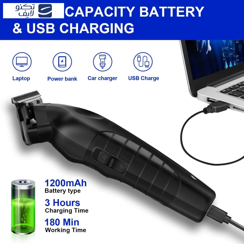 ماشین اصلاح مو سر و صورت شارژی کیمی مدل km-2299 به همراه تیغه یدک