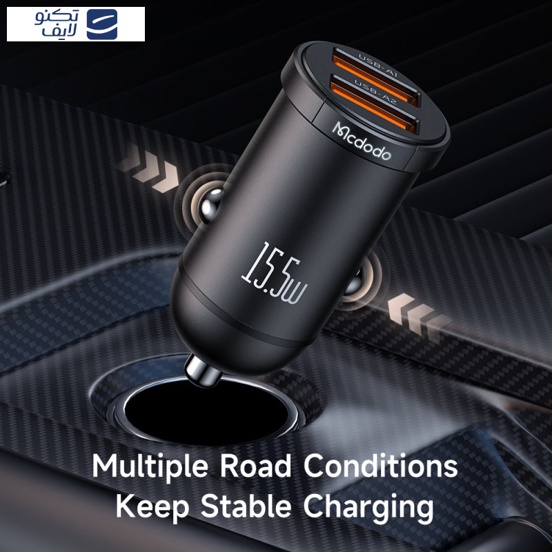 شارژر فندکی 15.5 وات مک دودو مدل CC-295 شارژر فندکی 15.5 وات مک دودو مدل CC-295