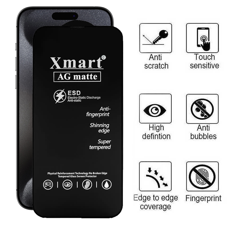 محافظ صفحه نمایش مات اپیکوی مدل Xmart Ag Matte مناسب برای گوشی موبایل اپل iphone 15 Pro محافظ صفحه نمایش مات اپیکوی مدل Xmart Ag Matte مناسب برای گوشی موبایل اپل iphone 15 Pro