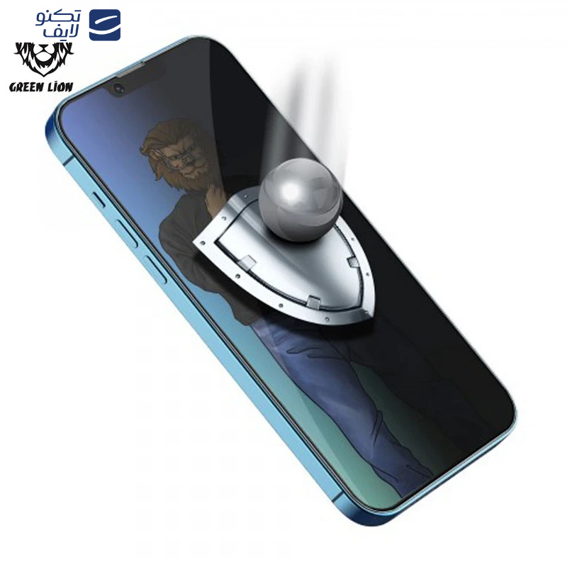 محافظ صفحه نمایش حریم خصوصی گرین لاین مدل 9H Steve privacy مناسب برای گوشی موبایل اپل iphone 16 pro  محافظ صفحه نمایش حریم خصوصی گرین لاین مدل 9H Steve privacy مناسب برای گوشی موبایل اپل iphone 16 pro