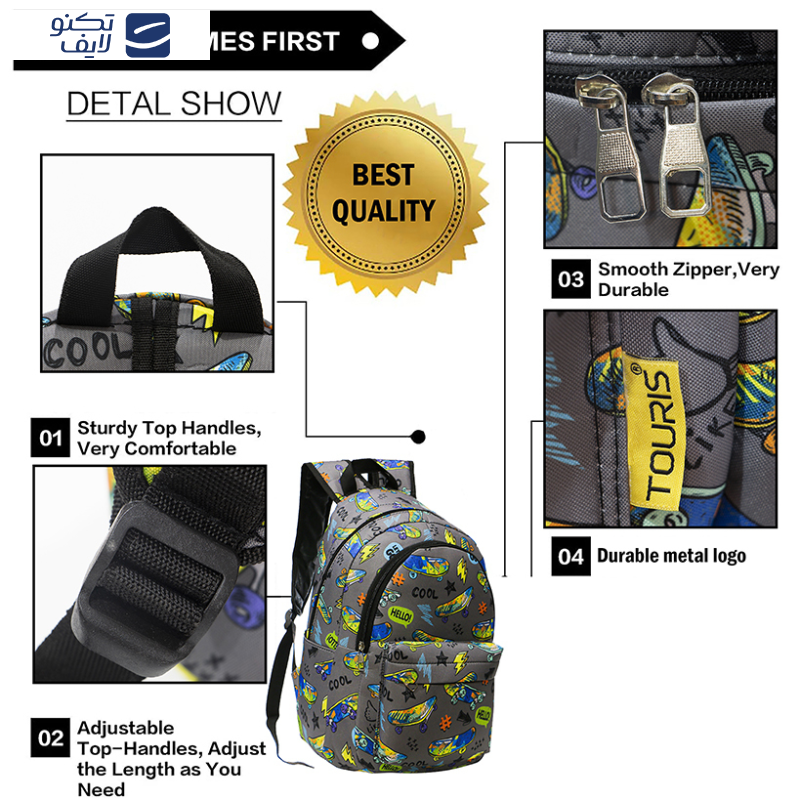 کوله پشتی پسرانه توریث مدل DD-150003 کوله پشتی پسرانه توریث مدل DD-150003