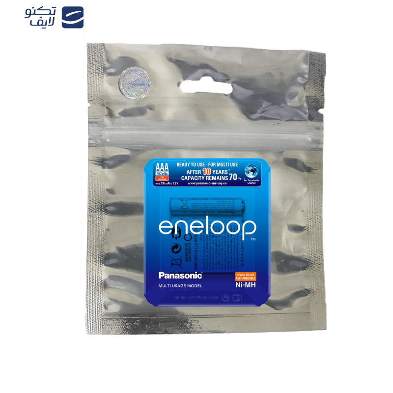  باتری نیم قلمی قابل شارژ پاناسونیک مدل eneloop/BK-4MCCE(HR03) بسته 2 عددی