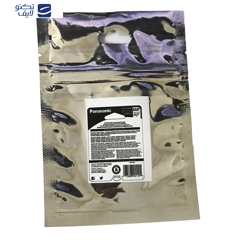 باتری نیم قلمی قابل شارژ پاناسونیک مدل (Ni-MH/HHR-65AAAB(HRMR03 بسته دو عددی