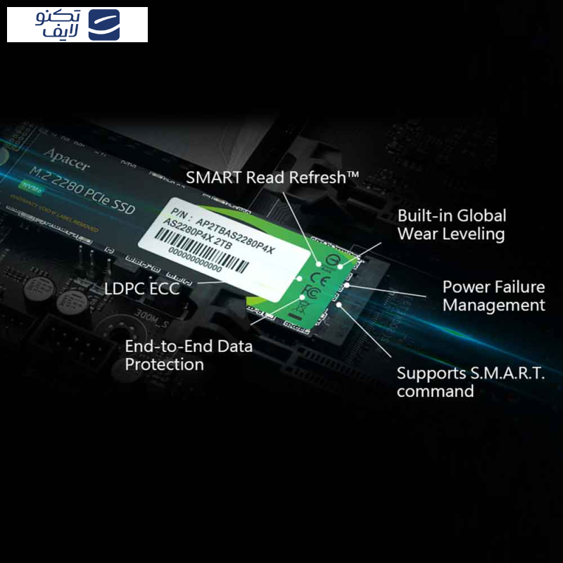 اس اس دی اینترنال اپیسر مدل M.2 AS2280P4X ظرفیت 256 گیگابایت اس اس دی اینترنال اپیسر مدل M.2 AS2280P4X ظرفیت 256 گیگابایت