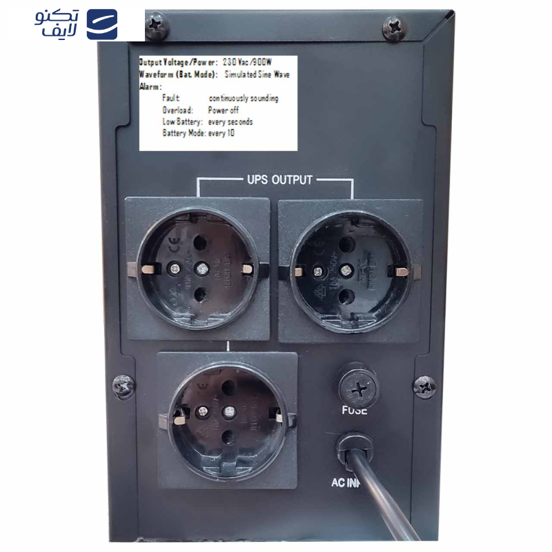 یو پی اس بستن پاور مدل BPO-1500VA-9Ah ظرفیت 1500 ولت آمپر به همراه باتری داخلی یو پی اس بستن پاور مدل BPO-1500VA-9Ah ظرفیت 1500 ولت آمپر به همراه باتری داخلی