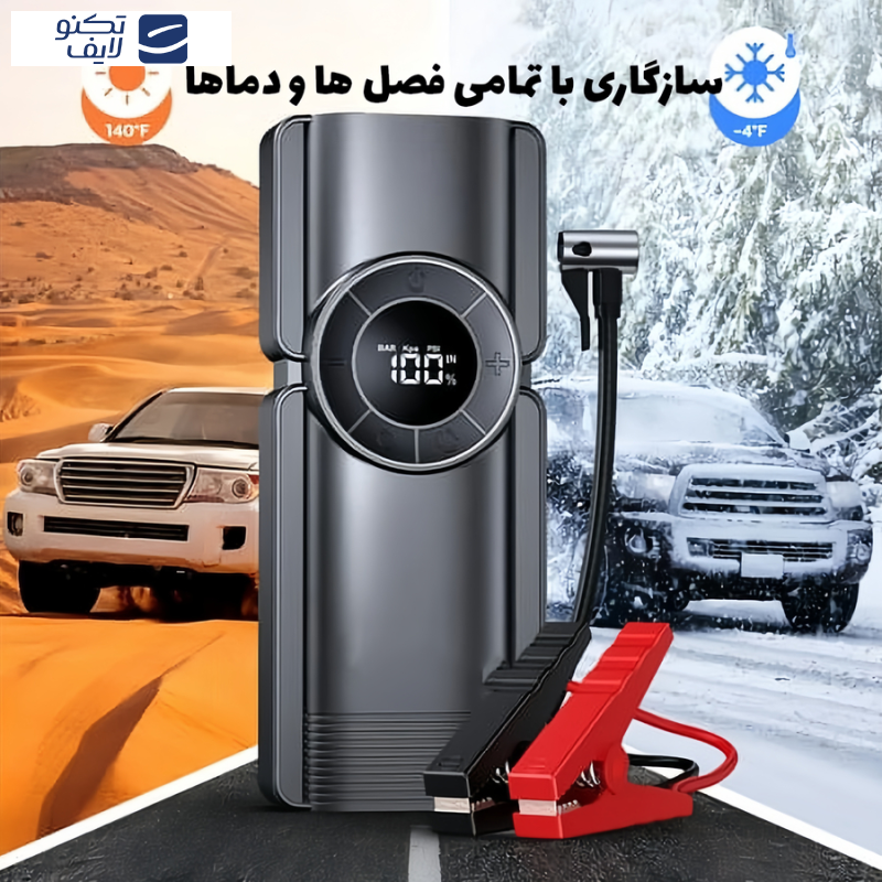 جامپ استارتر خودرو و پاوربانک گرین لاین مدل GLJUMP جامپ استارتر خودرو و پاوربانک گرین لاین مدل GLJUMP