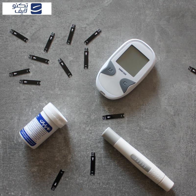 دستگاه تست قند خون دیابان مدل  SMM1000 به همراه نوار تست قند خون مجموعه 4 عددی