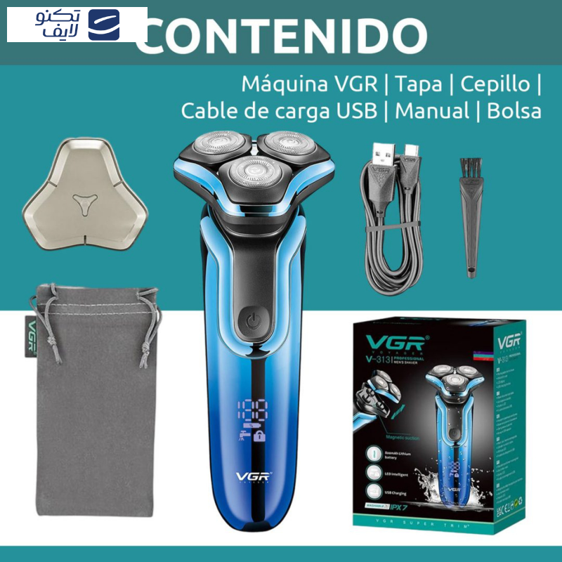 ست ماشین اصلاح موی صورت و بدن شارژی وی جی ار مدل V313 ست ماشین اصلاح موی صورت و بدن شارژی وی جی ار مدل V313