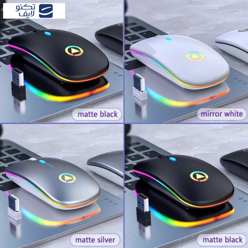 ماوس بی سیم مدل A2RGB PLUS BT5.2 WIFI ماوس بی سیم مدل A2RGB PLUS BT5.2 WIFI