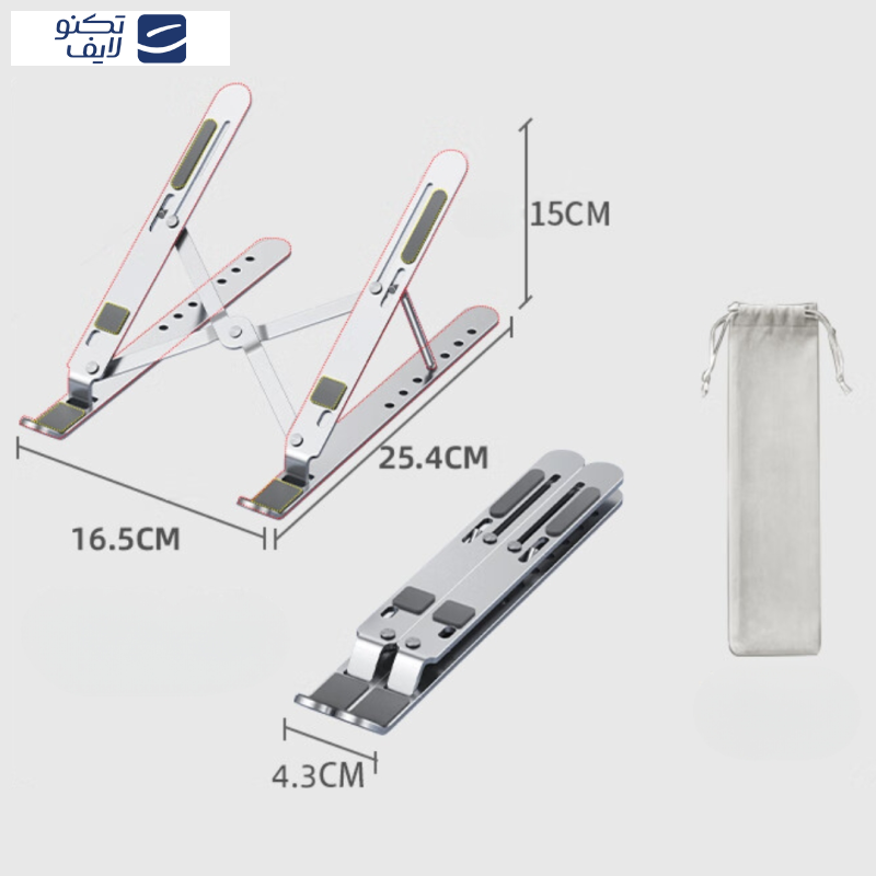 پایه نگهدارنده لپ تاپ مدل BZBC Portable Foldable Aluminium Laptop Stand پایه نگهدارنده لپ تاپ مدل BZBC Portable Foldable Aluminium Laptop Stand