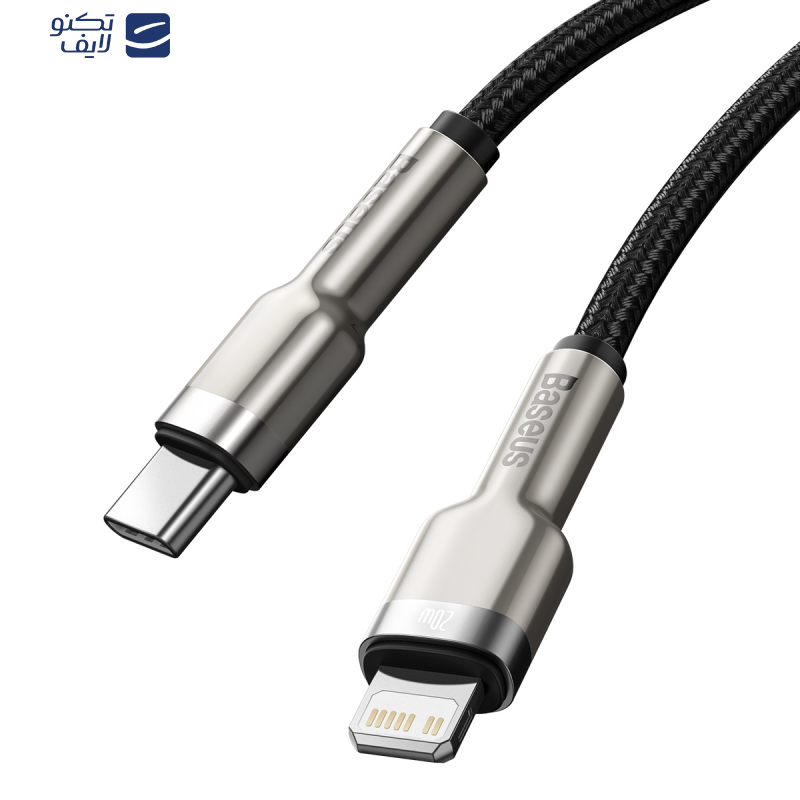 کابل تبدیل USB-C به لایتنینگ باسئوس مدل Cafule series metal data cable PD طول 2 متر کابل تبدیل USB-C به لایتنینگ باسئوس مدل Cafule series metal data cable PD طول 2 متر