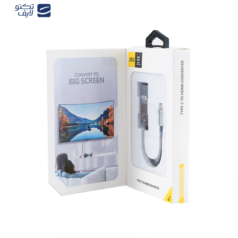 مبدل USB-C به HDMI جی بی کیو مدل HDT-01 طول 20 سانتی متر مبدل USB-C به HDMI جی بی کیو مدل HDT-01 طول 20 سانتی متر