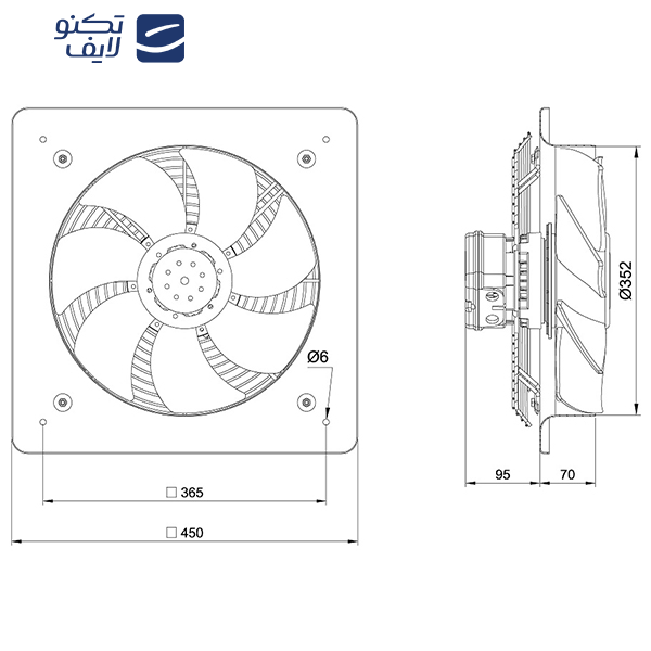 هواکش دمنده مدل VIE-35A4S هواکش دمنده مدل VIE-35A4S