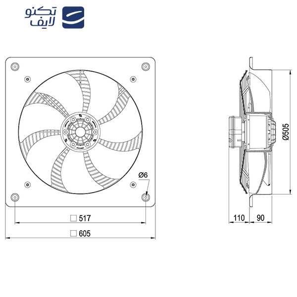 هواکش دمنده مدل VIE-50A4S هواکش دمنده مدل VIE-50A4S