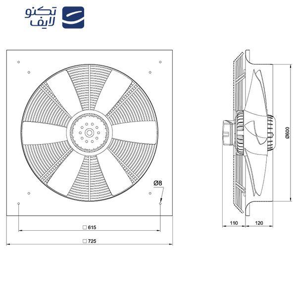 هواکش دمنده مدل VIE-60R4S هواکش دمنده مدل VIE-60R4S