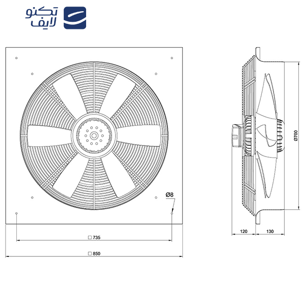 هواکش دمنده مدل VIE-71R4T هواکش دمنده مدل VIE-71R4T