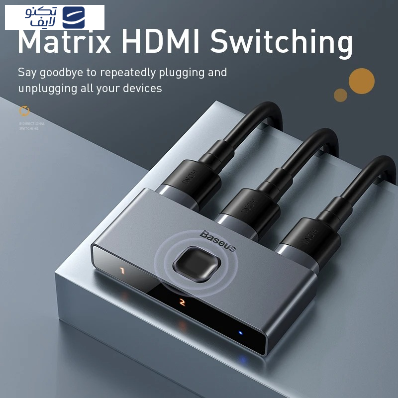 سوئیچ 1 به 2 HDMI بیسوس مدل HUBC0G  سوئیچ 1 به 2 HDMI بیسوس مدل HUBC0G