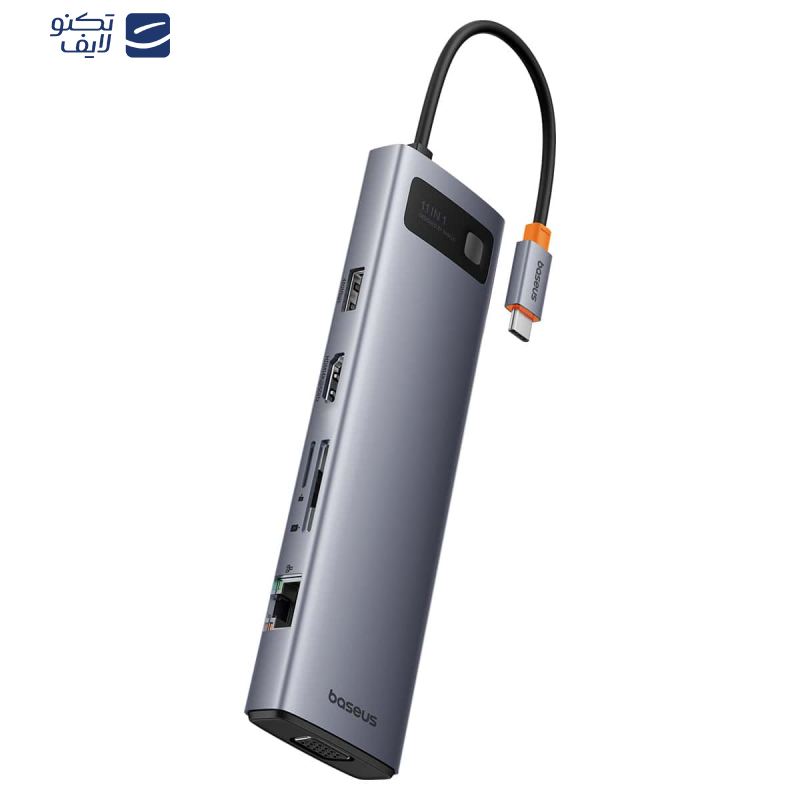 هاب 11 پورت USB-C بیسوس مدل Clarity 4K@60HZ هاب 11 پورت USB-C بیسوس مدل Clarity 4K@60HZ