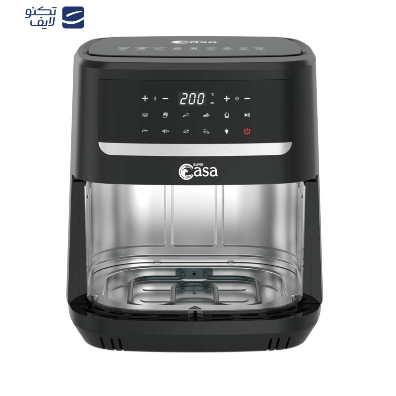 سرخ کن بدون روغن سوپر کاسا مدل دو المنته CA-8591 سرخ کن بدون روغن سوپر کاسا مدل دو المنته CA-8591