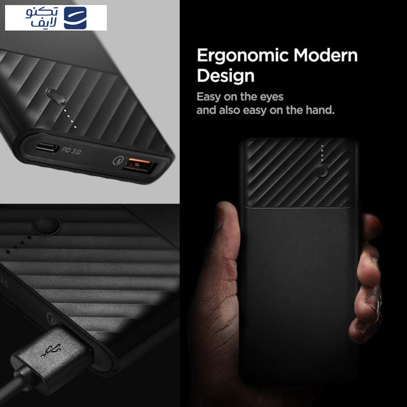 پاوربانک اسپیگن مدل PocketBoost ظرفیت 10000 میلی آمپر ساعت پاوربانک اسپیگن مدل PocketBoost ظرفیت 10000 میلی آمپر ساعت