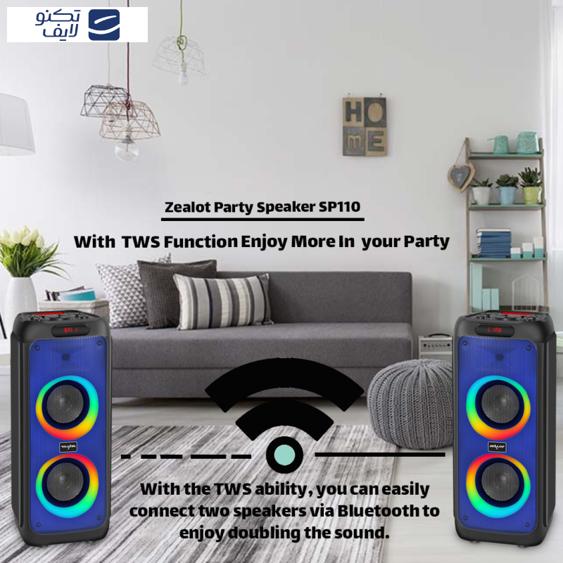 اسپیکر بلوتوثی قابل حمل زیلوت مدل SP110 اسپیکر بلوتوثی قابل حمل زیلوت مدل SP110
