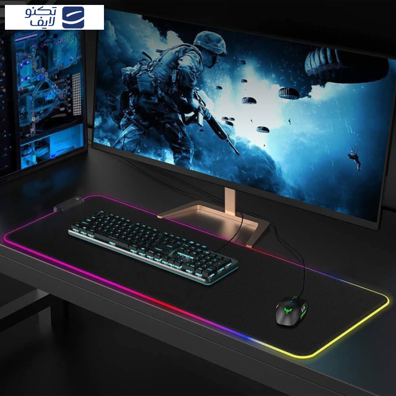 ماوس پد مخصوص بازی مدل RGB 80x30