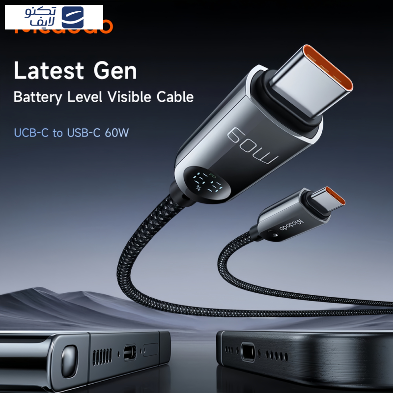 کابل تبدیل USB-C مک دودو مدل CA-478 طول 1.2 متر کابل تبدیل USB-C مک دودو مدل CA-478 طول 1.2 متر