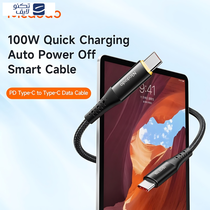 کابل تبدیل USB-C مک دودو مدل CA-3461 طول 1.8 متر کابل تبدیل USB-C مک دودو مدل CA-3461 طول 1.8 متر