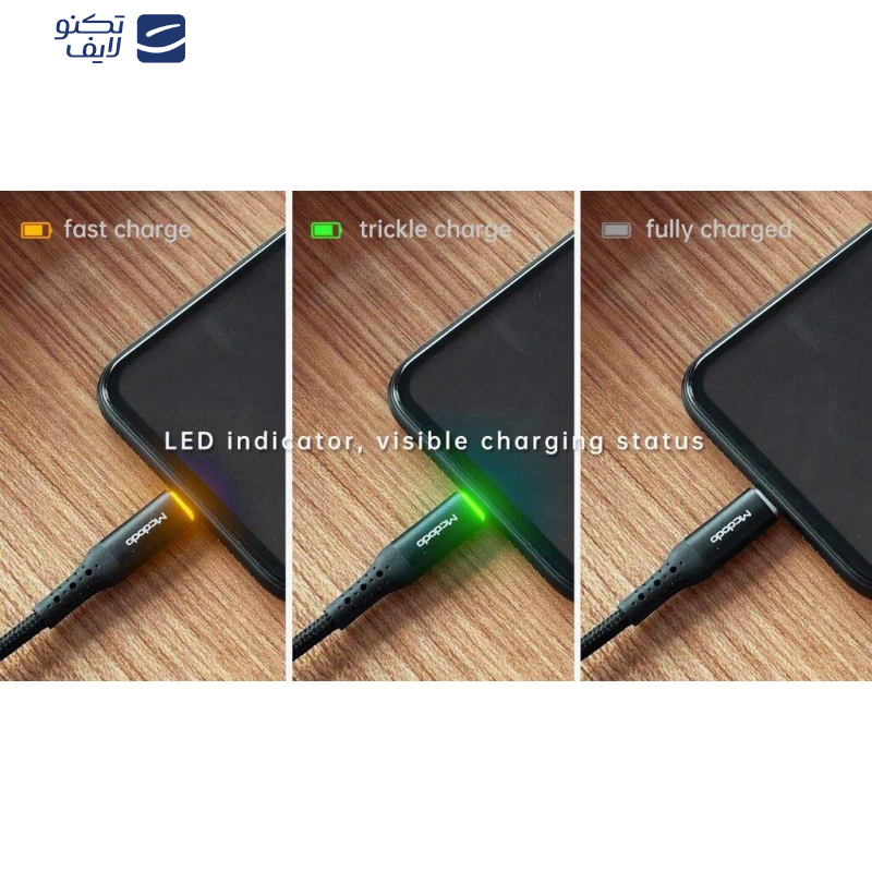 کابل تبدیل USB به لایتنینگ مک دودو مدل CA-7411 طول 1.8 متر کابل تبدیل USB به لایتنینگ مک دودو مدل CA-7411 طول 1.8 متر