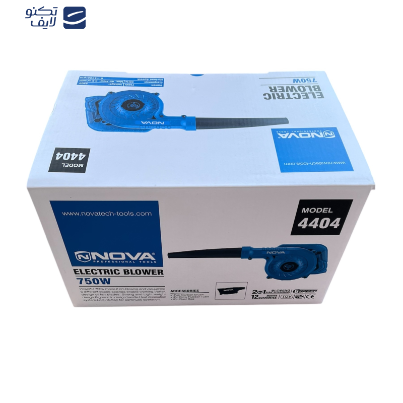 دستگاه دمنده و مکنده 750 وات نووا مدل 4404 دستگاه دمنده و مکنده 750 وات نووا مدل 4404
