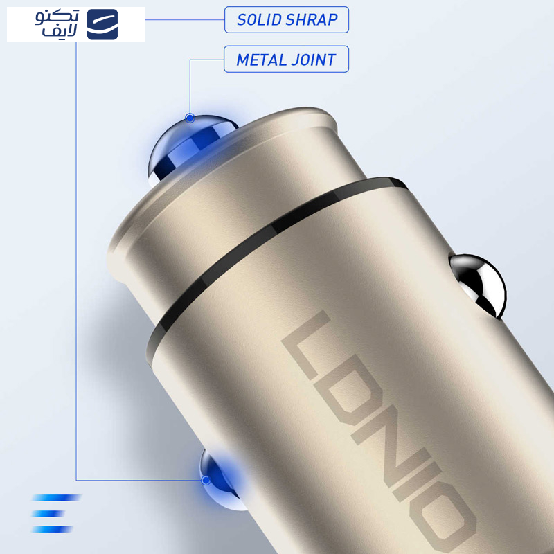 شارژر فندکی الدینیو مدل C506Q به همراه کابل تبدیل microUSB شارژر فندکی الدینیو مدل C506Q به همراه کابل تبدیل microUSB