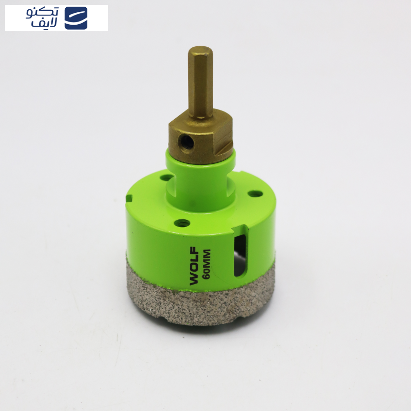 گردبر فرزی سنگ و سرامیک ولف مدل YP-060 به همراه رابط تبدیل به دریل  سایز 60 میلی متر  گردبر فرزی سنگ و سرامیک ولف مدل YP-060 به همراه رابط تبدیل به دریل  سایز 60 میلی متر