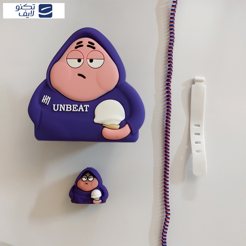 محافظ کابل طرح فانتزی مدل پاتریک کد 22 به همراه محافظ شارژر دیواری مجموعه 4 عددی