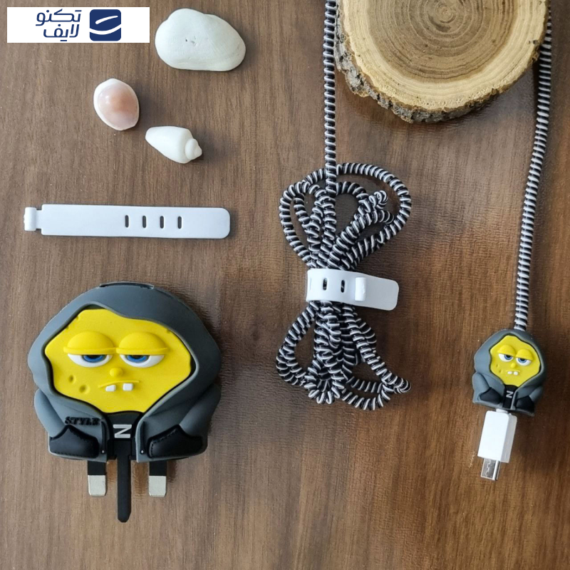 محافظ کابل و شارژر دیواری سانیلند طرح باب اسفنجی مجموعه 4 عددی محافظ کابل و شارژر دیواری سانیلند طرح باب اسفنجی مجموعه 4 عددی