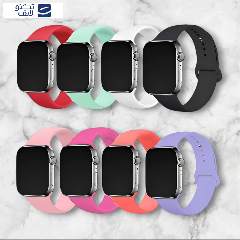 بند مدل سیلیکونی طرح Simple مناسب برای اپل واچ سایز 38/40/41 میلی متری بند مدل سیلیکونی طرح Simple مناسب برای اپل واچ سایز 38/40/41 میلی متری