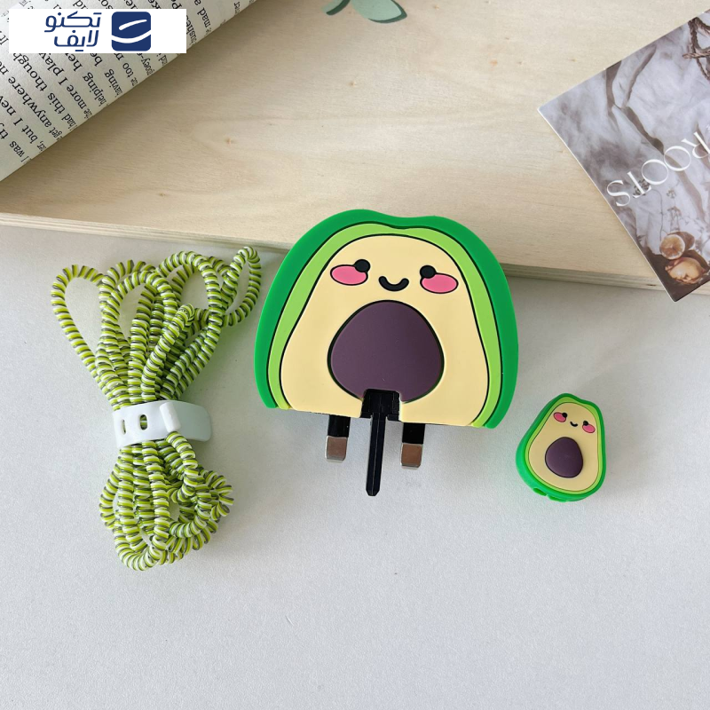 محافظ کابل وال کیس طرح اواکادو به همراه محافظ شارژر دیواری 25 وات سامسونگ مجموعه 4 عددی محافظ کابل وال کیس طرح اواکادو به همراه محافظ شارژر دیواری 25 وات سامسونگ مجموعه 4 عددی