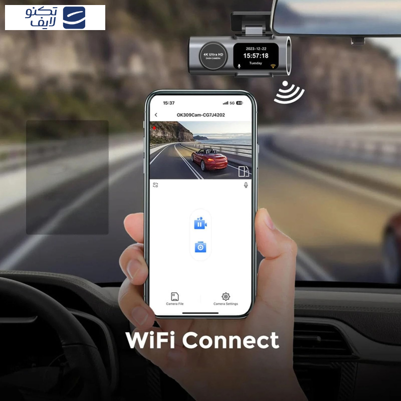 دوربین فیلمبرداری ثبت وقایع خودرو مدل Ultra-4k-wifi دوربین فیلمبرداری ثبت وقایع خودرو مدل Ultra-4k-wifi