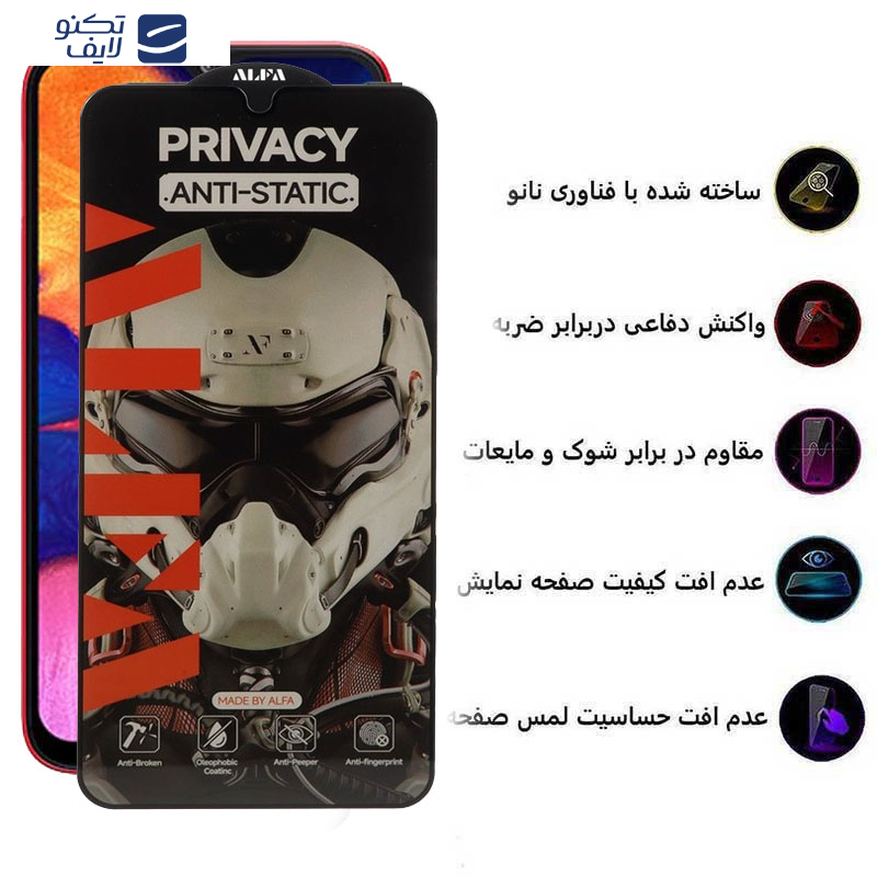 محافظ صفحه نمایش حریم شخصی اپیکوی مدل Alpha مناسب برای گوشی موبایل سامسونگ Galaxy A10 محافظ صفحه نمایش حریم شخصی اپیکوی مدل Alpha مناسب برای گوشی موبایل سامسونگ Galaxy A10