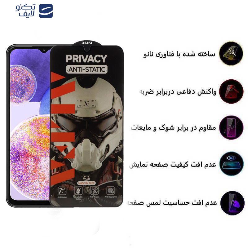 محافظ صفحه نمایش حریم شخصی اپیکوی مدل Alpha مناسب برای گوشی موبایل سامسونگ  Galaxy A23 / A13 / A12 / A32 5G / M12 / M32 5G محافظ صفحه نمایش حریم شخصی اپیکوی مدل Alpha مناسب برای گوشی موبایل سامسونگ  Galaxy A23 / A13 / A12 / A32 5G / M12 / M32 5G